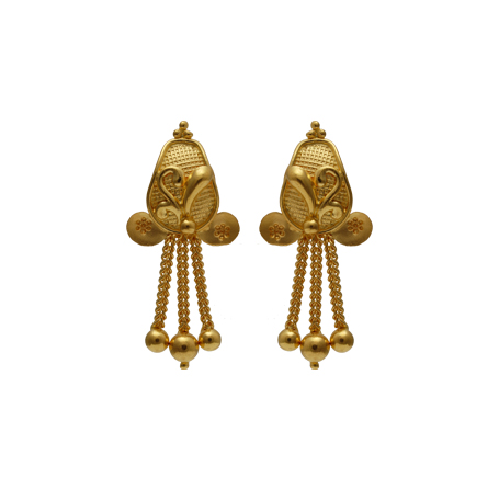 Latest 22k Gold Earrings Designs / kaner Dull /Jhumka / Bengali /Kaan  Earrings / Wedding Jewellery - YouTube